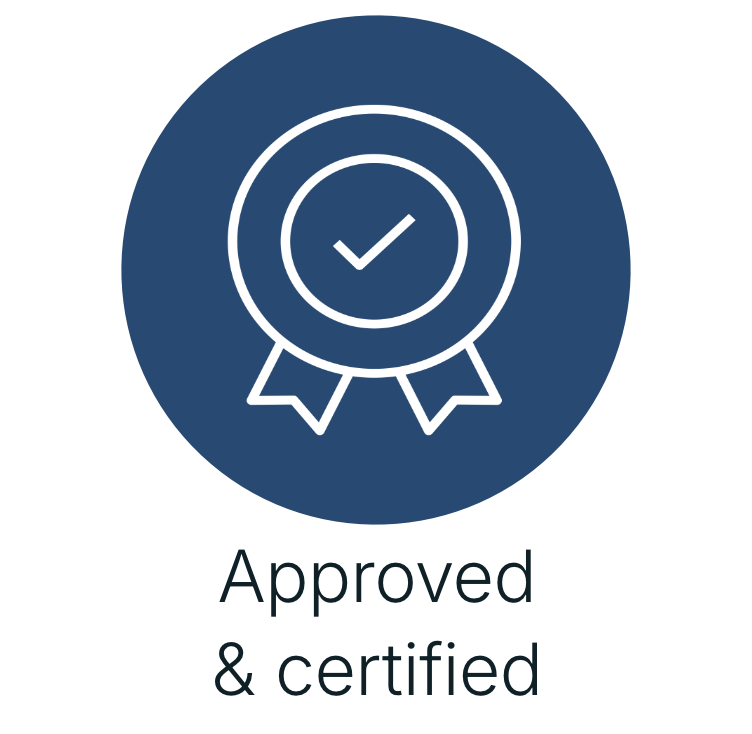 Approved and certified