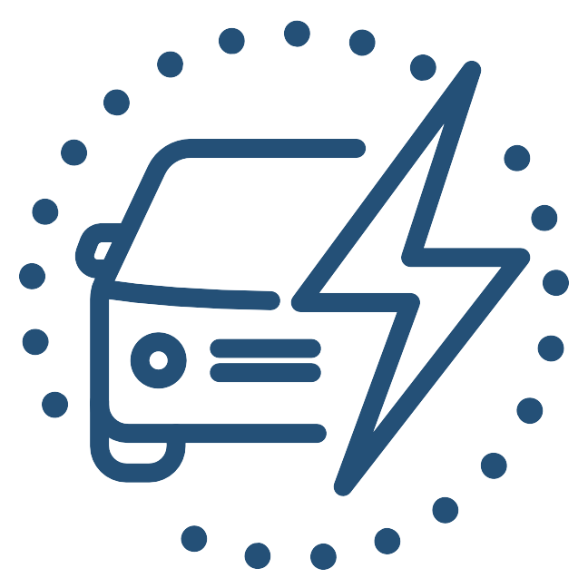 Transport and EV infrastructure icon